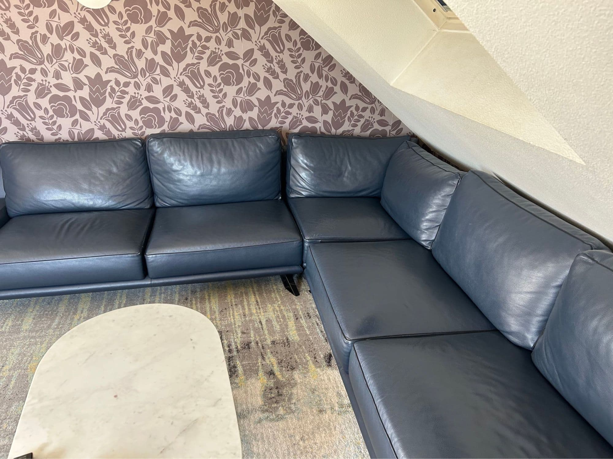 Canapé d'angle Roche Bobois bleu marine