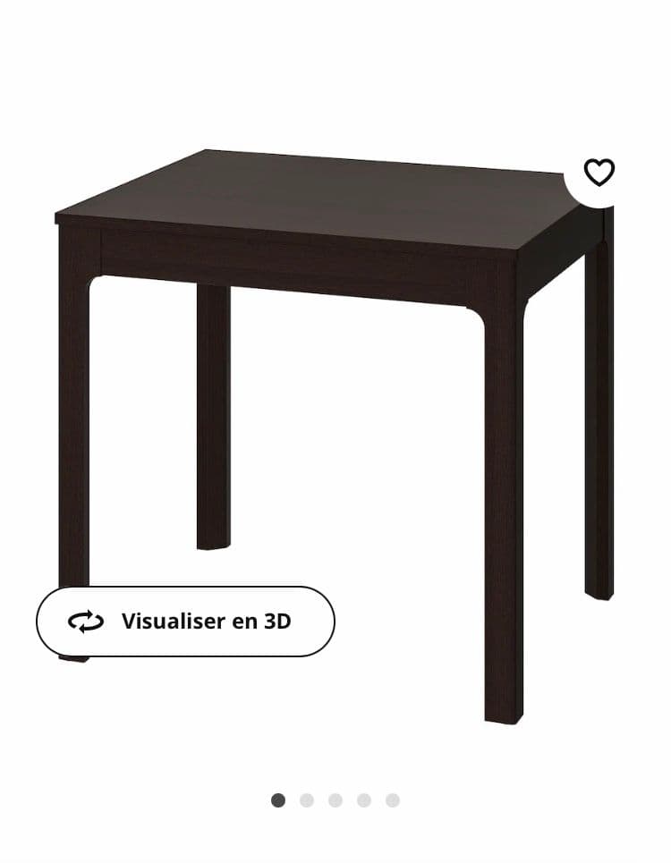 Table Extensible, Brun Foncé, 80/120x70 Cm