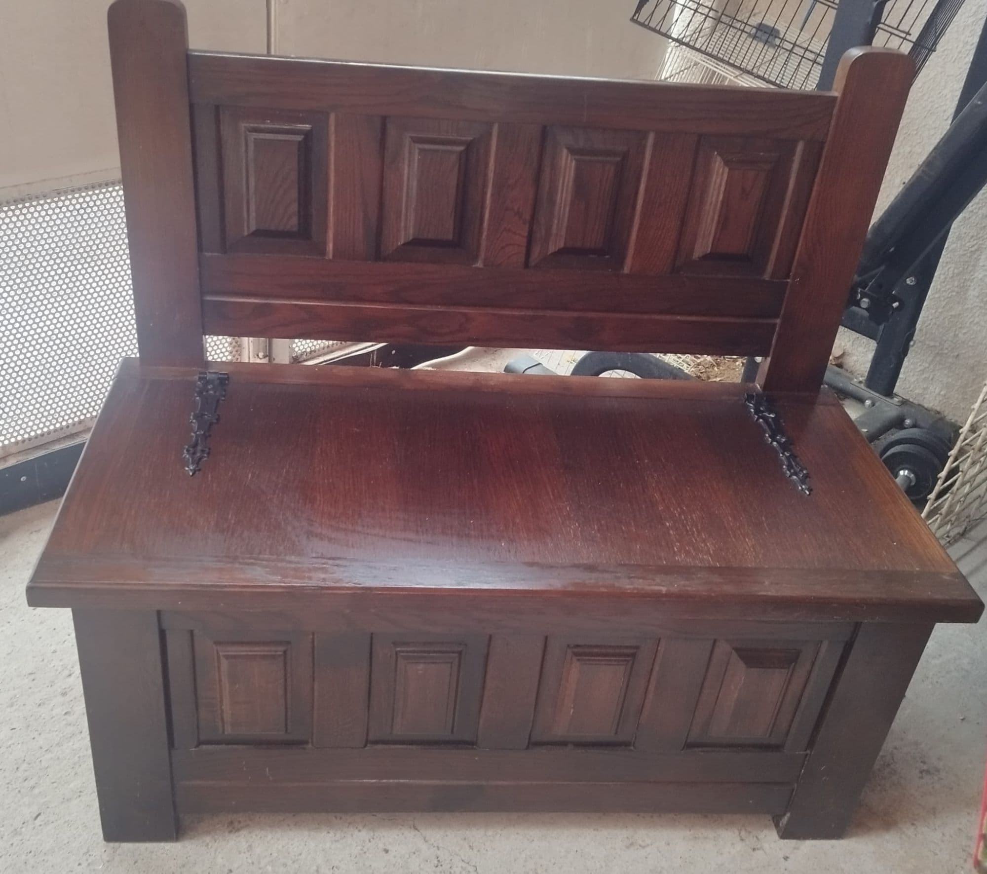 Banc En Bois Avec Coffre De Rangement