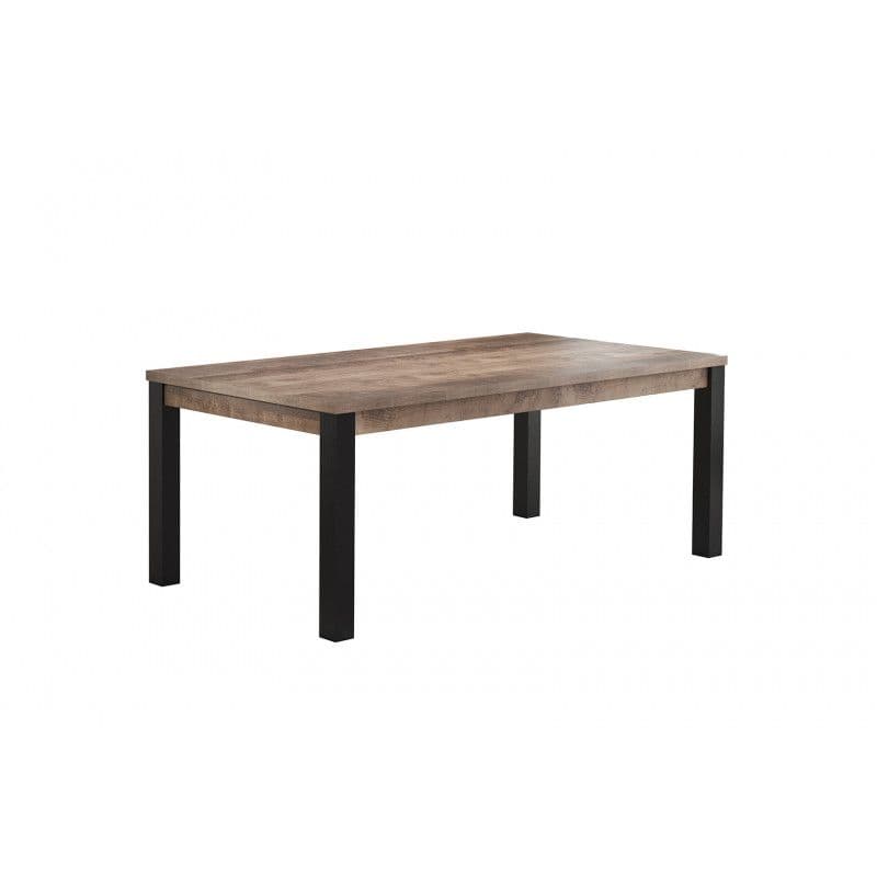 Table De Salle À Manger Style Industriel Chêne Foncé Clémentine Chêne Foncé Table200
