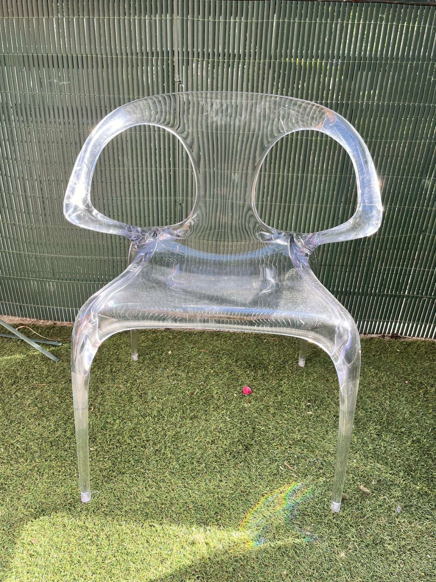 Lot de 4 Chaise Roche Bobois Ava Bridge Crystal Transparent