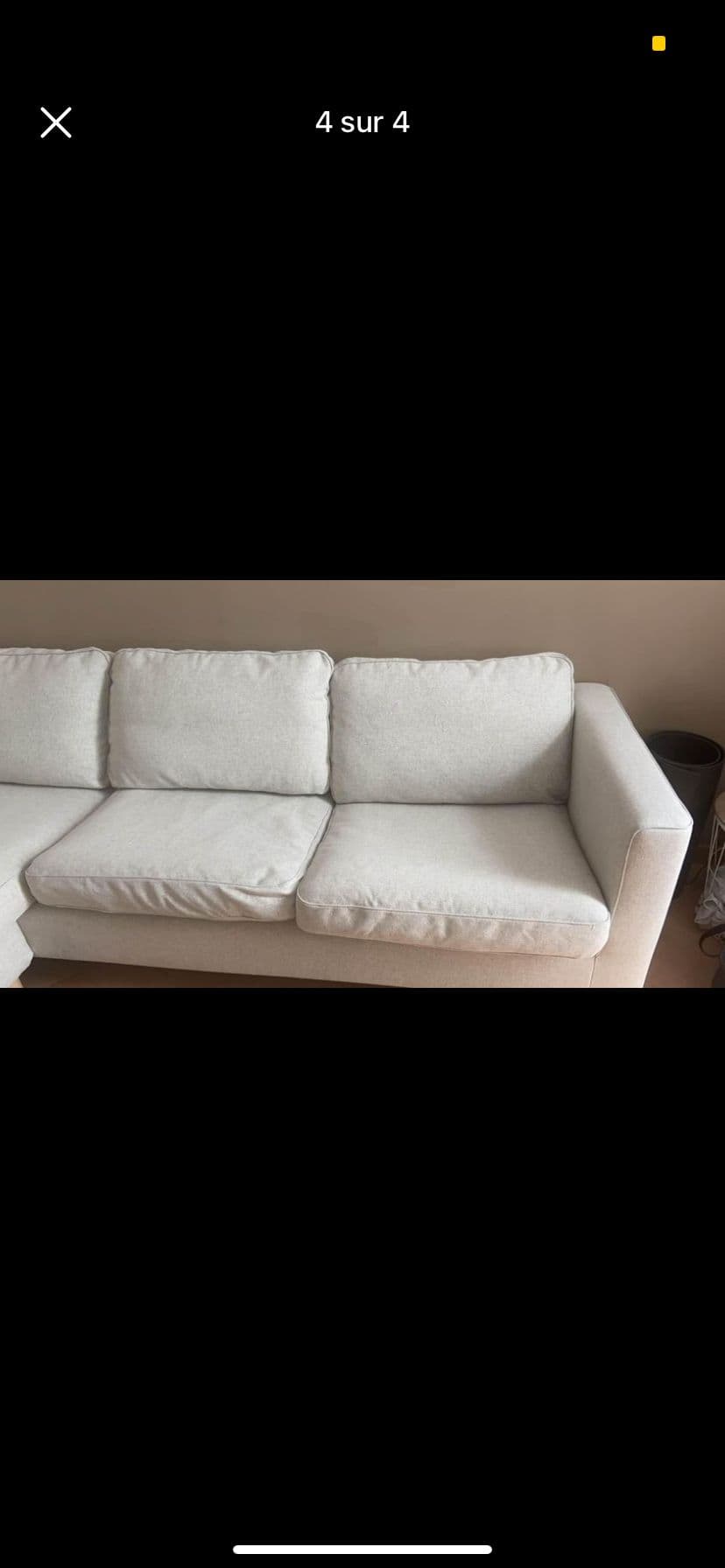 Canapé Ikea Parup Gris/Beige.