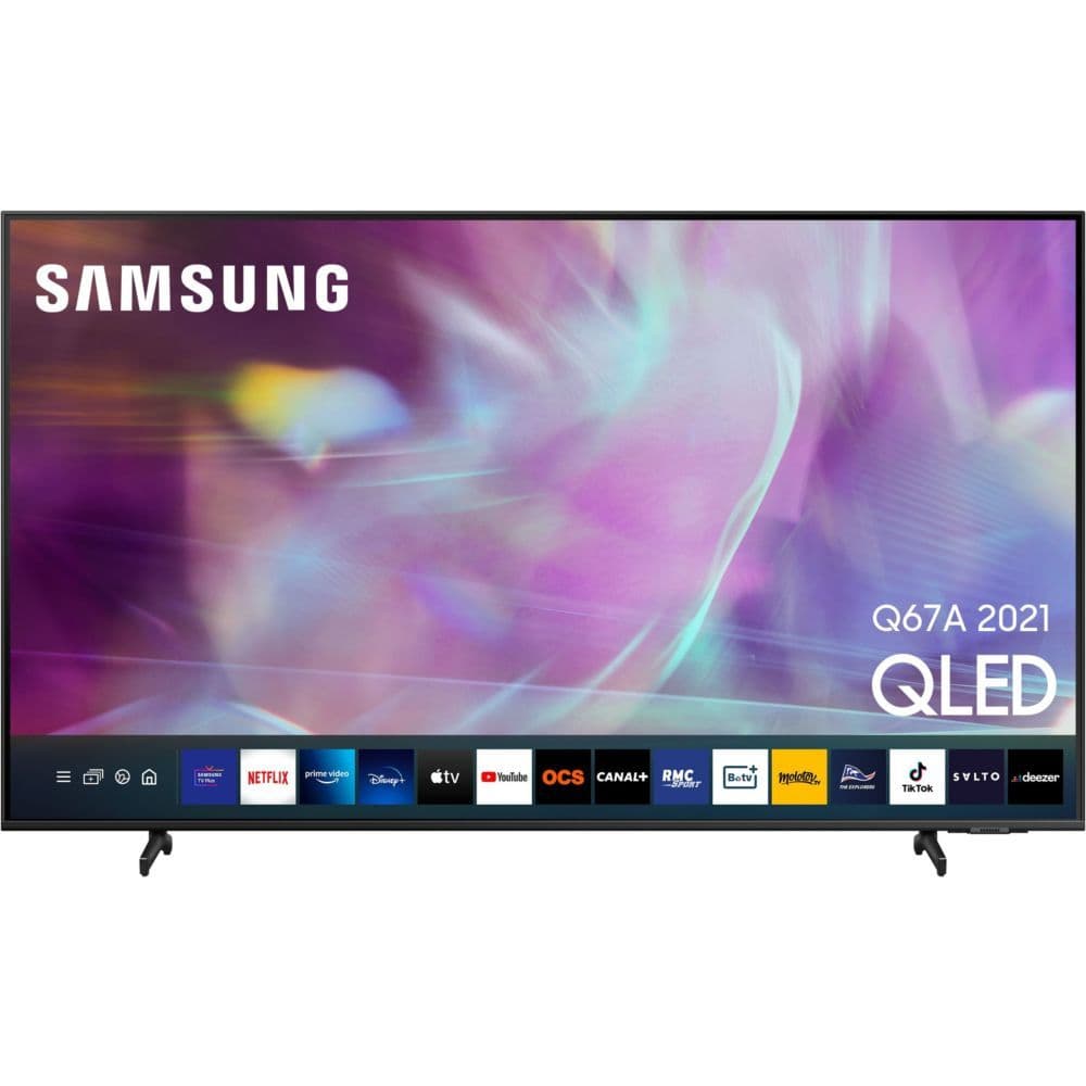 Samsung QE55Q67AAU - 55" Q67A Series TV LCD rétro-éclairée par LED - QLED - Smart TV - Tizen OS - 4K UHD (2160p) 3840 x 2160 - HDR - Quantum Dot - gris titan
