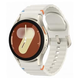 Montre Connectée Samsung Galaxy Watch7 - Boîtier 40 mm avec bracelet sport caoutchouc taille S/M - Crème - 4G