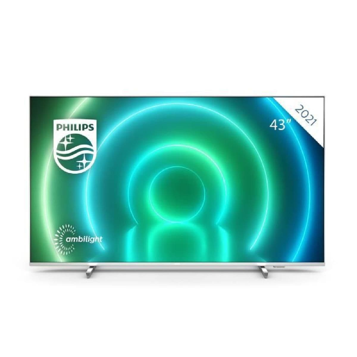 Philips 43PUS7956 - 43" 7900 Series TV LCD rétro-éclairée par LED - Smart TV - Android TV - 4K UHD (2160p) 3840 x 2160 - HDR - argent clair