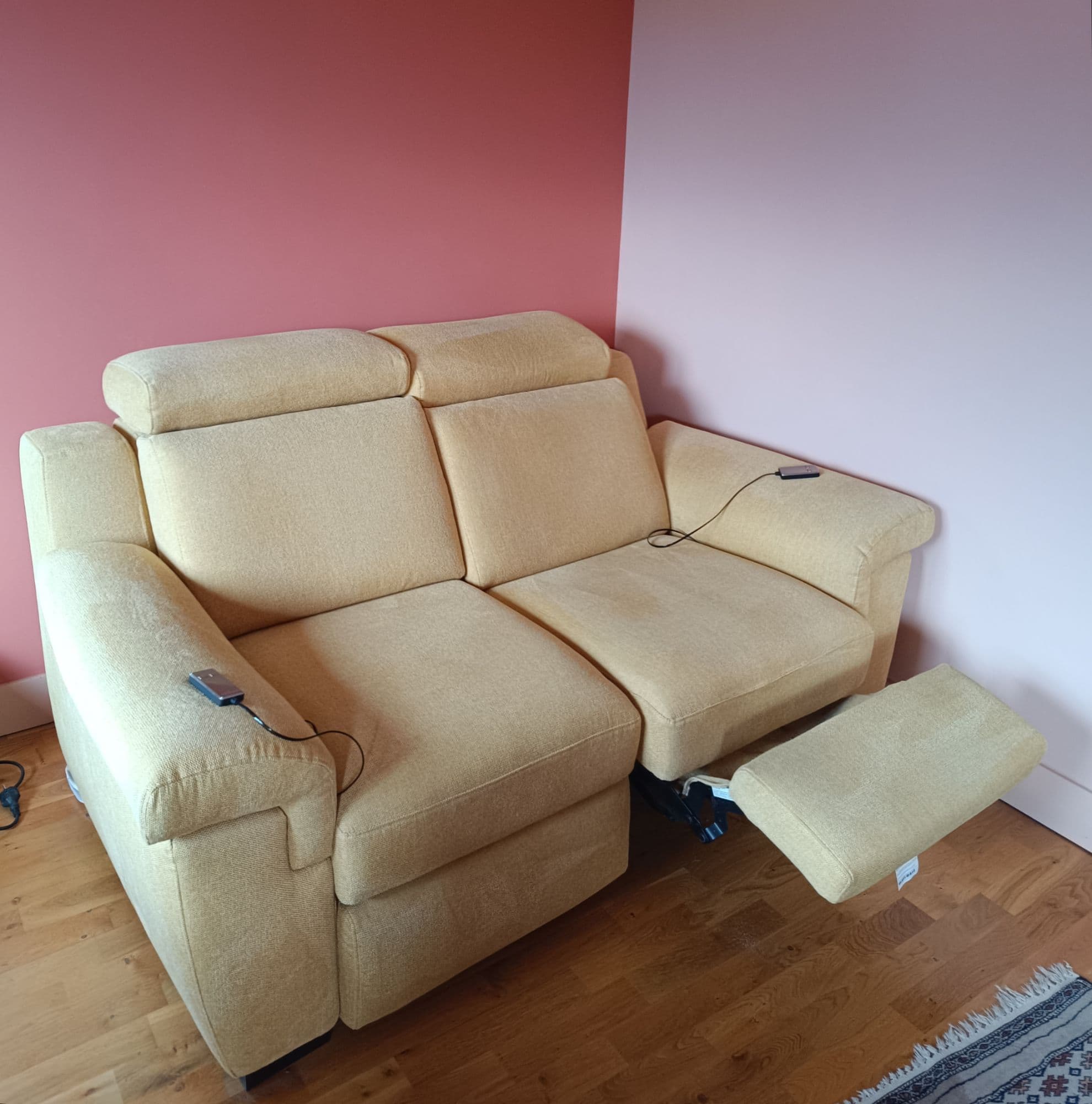 Canapé 2 Places -Poltronesofa- Avec Relax Électrique