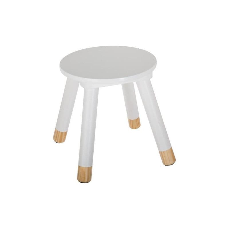 Tabouret enfant douceur Atmosphera - Tabouret douceur Blanc-Blanc - Blanc