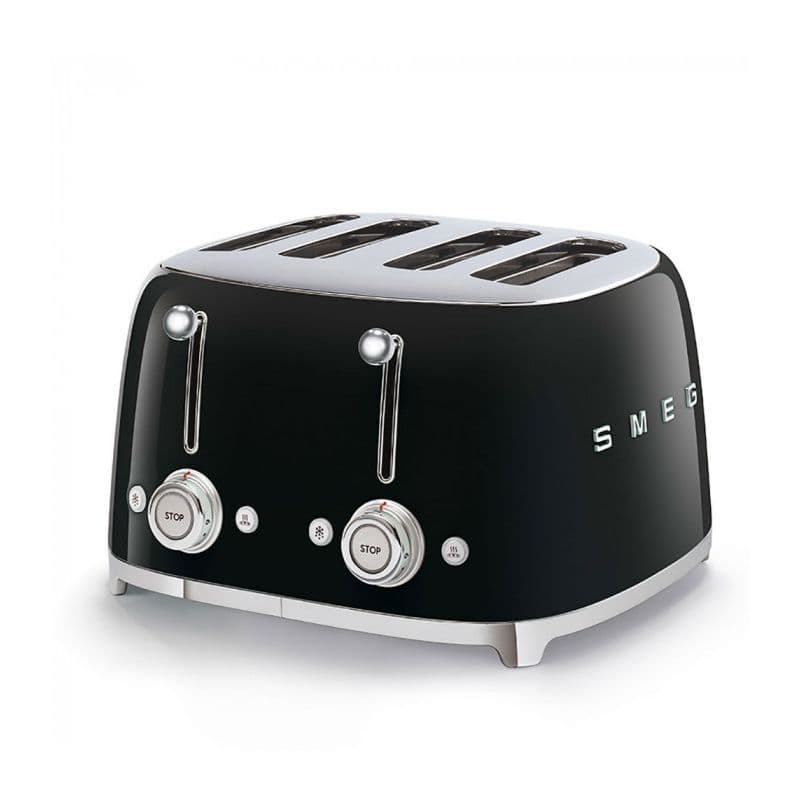SMEG Toaster 4 Fentes 2000W Thermostat Réglable Noir