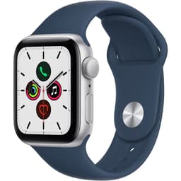 Apple Watch Se (GPS) - Boîtier 40 mm Aluminium Argenté avec Bracelet Sport Bleu Abyssal Taille Normal