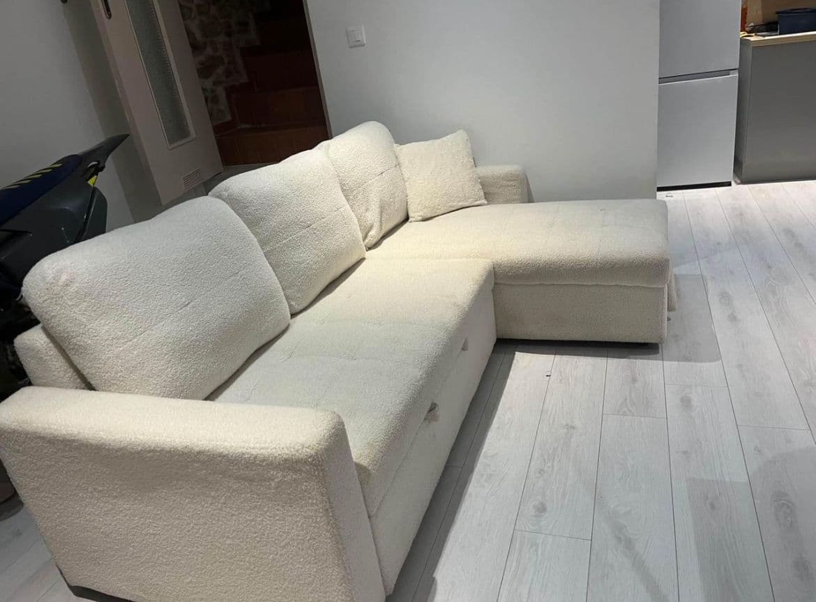 Canapé Blanc Bouclette