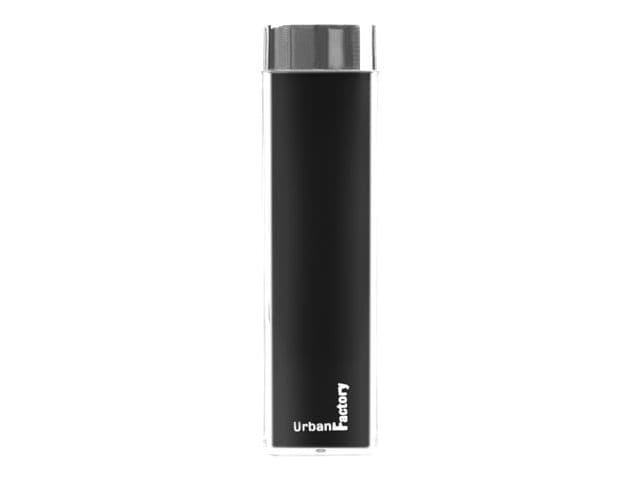 Urban Factory Power Bank Lipstick 3000 Mah Black - Banque D'alimentation - 3000 Mah - 1 A - Noir