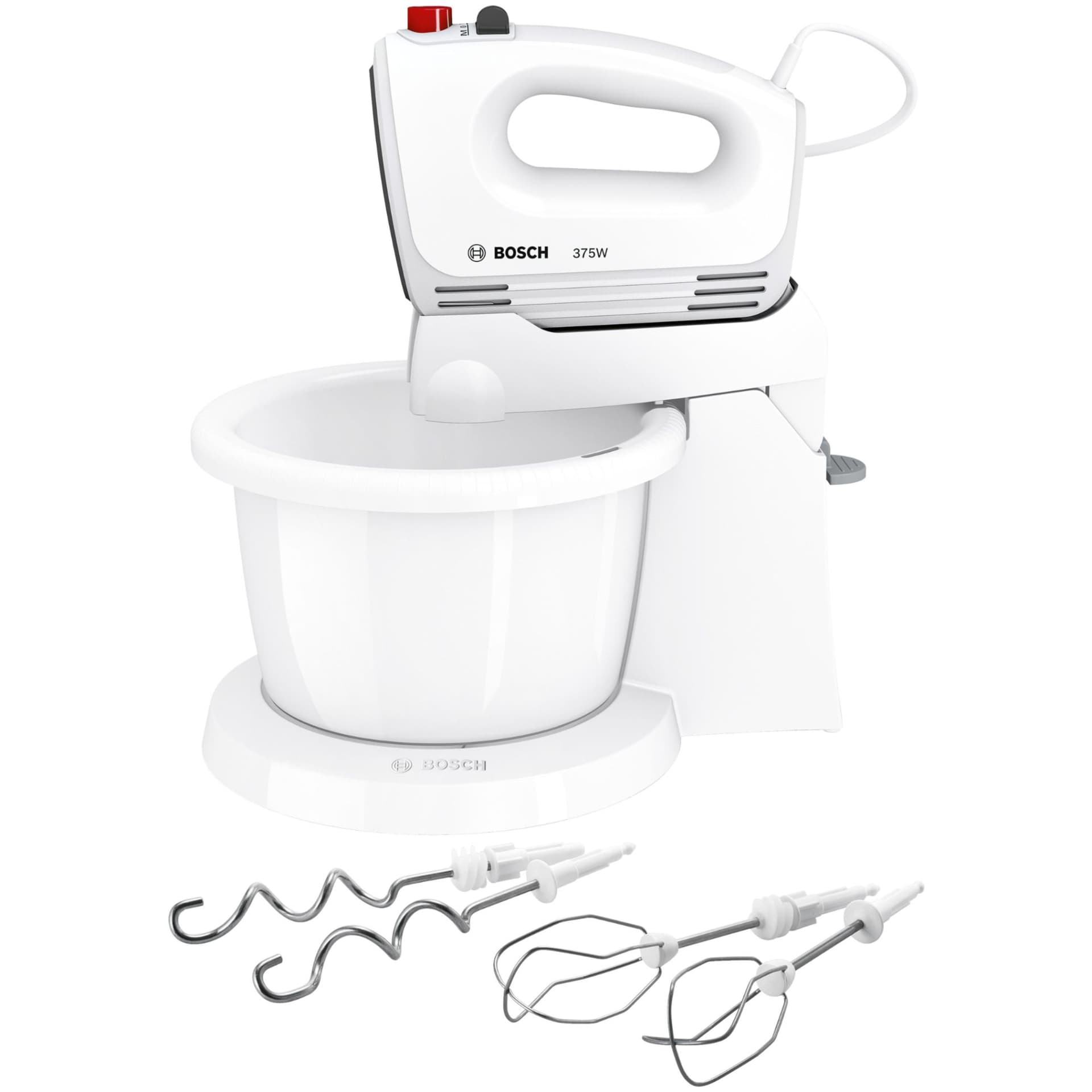 Batteur à main Bosch MFQ2600G - 375 W - 4 puissances - Blanc