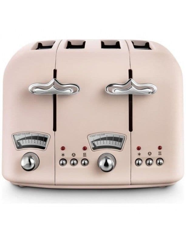 Delonghi CT04PK Grille-pain 4 fentes Argento Flora 1800W Rose