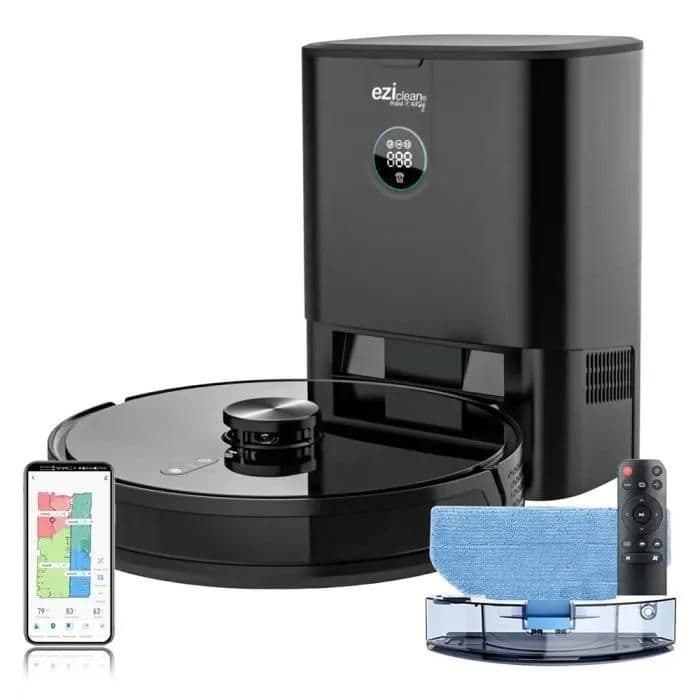 Robot aspirateur laveur connecté avec base aspirante EZIclean I-Bot Z7 Smart