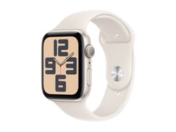 Apple Watch SE GPS (2024) Boîtier en Aluminium Lumière Stellaire 40 mm avec Bracelet Sport Lumière Stellaire S/M