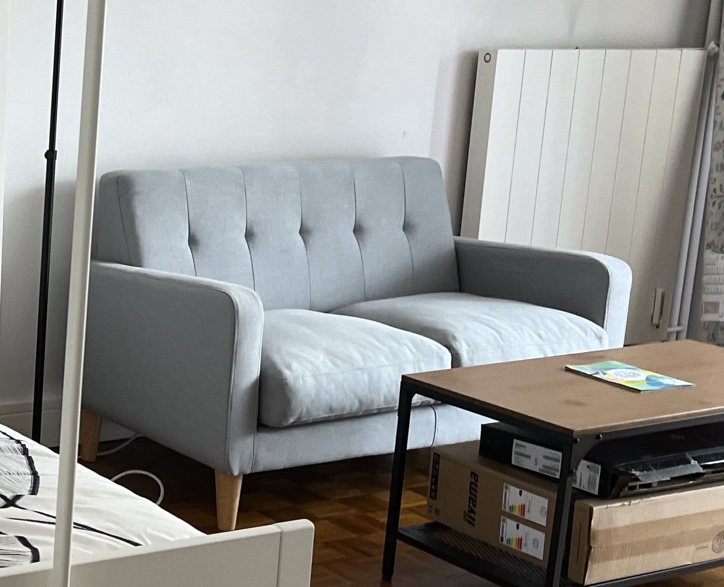 Canapé 2 Places Gris Miliboo