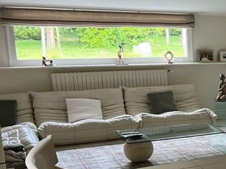 Vends Salon Ligne Roset Togo 3 Chauffeuses 2 Places, Une Chauffeuse Une Place, Un Angle Une Place. Cuir Blanc Cassé , Excellent État