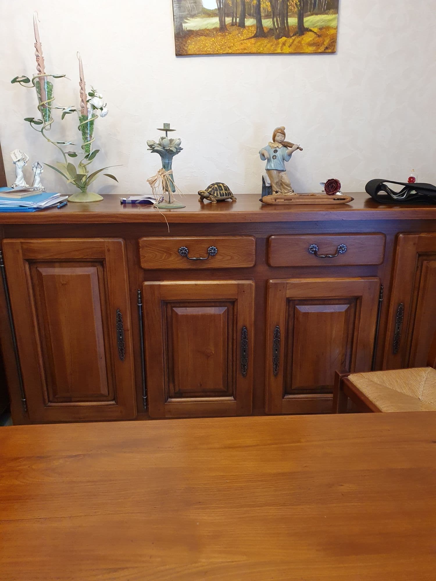 Salle À Manger En Orme Massif Très Bon État