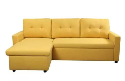 Canapé D'angle Réversible Syra Avec Méridienne Coloris Jaune (Prix D'achat Le 3/11/2023 : 699 Â‚¬)