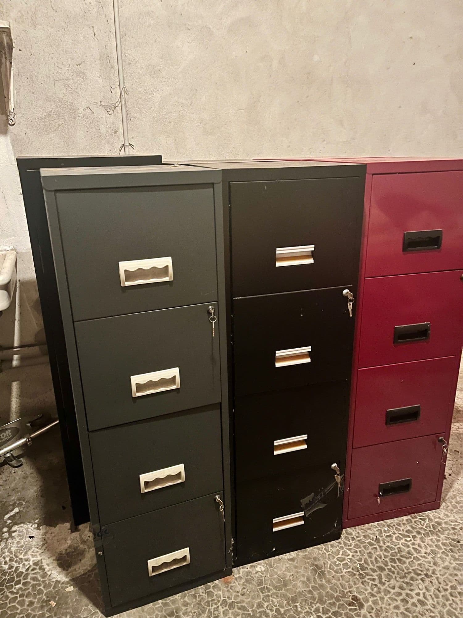 Vente Urgente 6 Meubles De Rangement / 6 Classeurs Monobloc 4 Tiroirs Pour Dossiers Suspendus