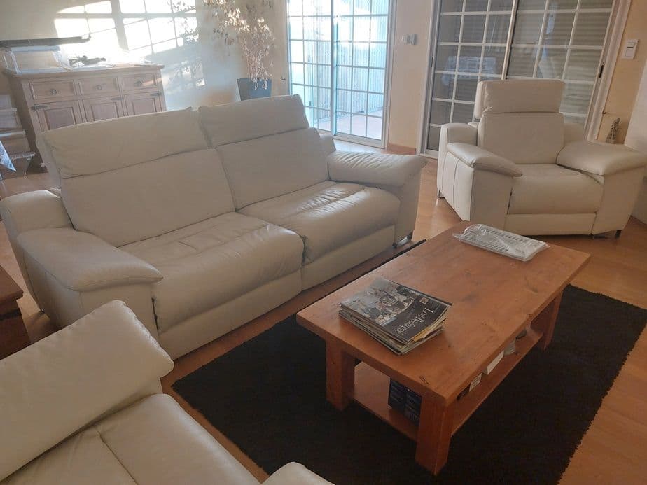 Canapé Cuir Électrique Avec 2 Fauteuils