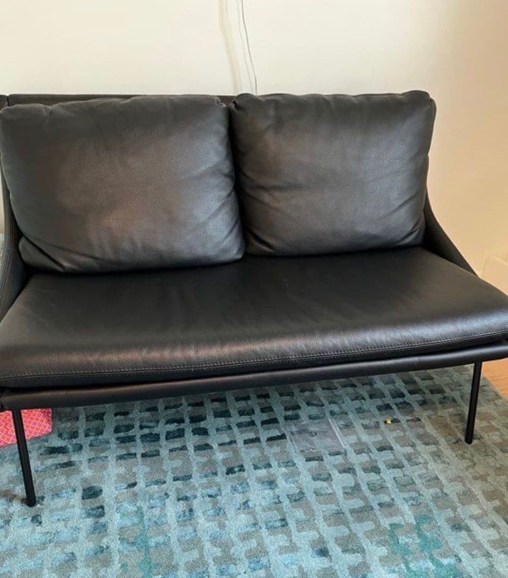 Banquette Cuir Noir Steiner Reedition Joseph André Motte