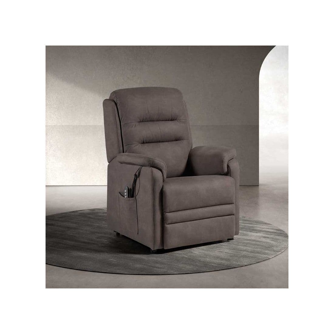 Fauteuil Relax électrique releveur Microfibre Gris - SAWO