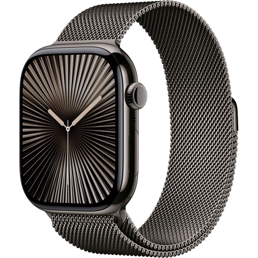 Apple Watch Series 10 GPS + Cellular - Boîtier Titane 42 mm Finition Ardoise - Boucle