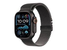 Apple Watch Ultra 2 GPS + Cellular 49 mm Boîtier en Titane Noir avec Bracelet Milanais Titane Noir L