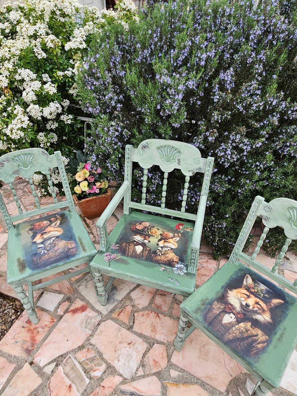 Chaises "Famille de Renards