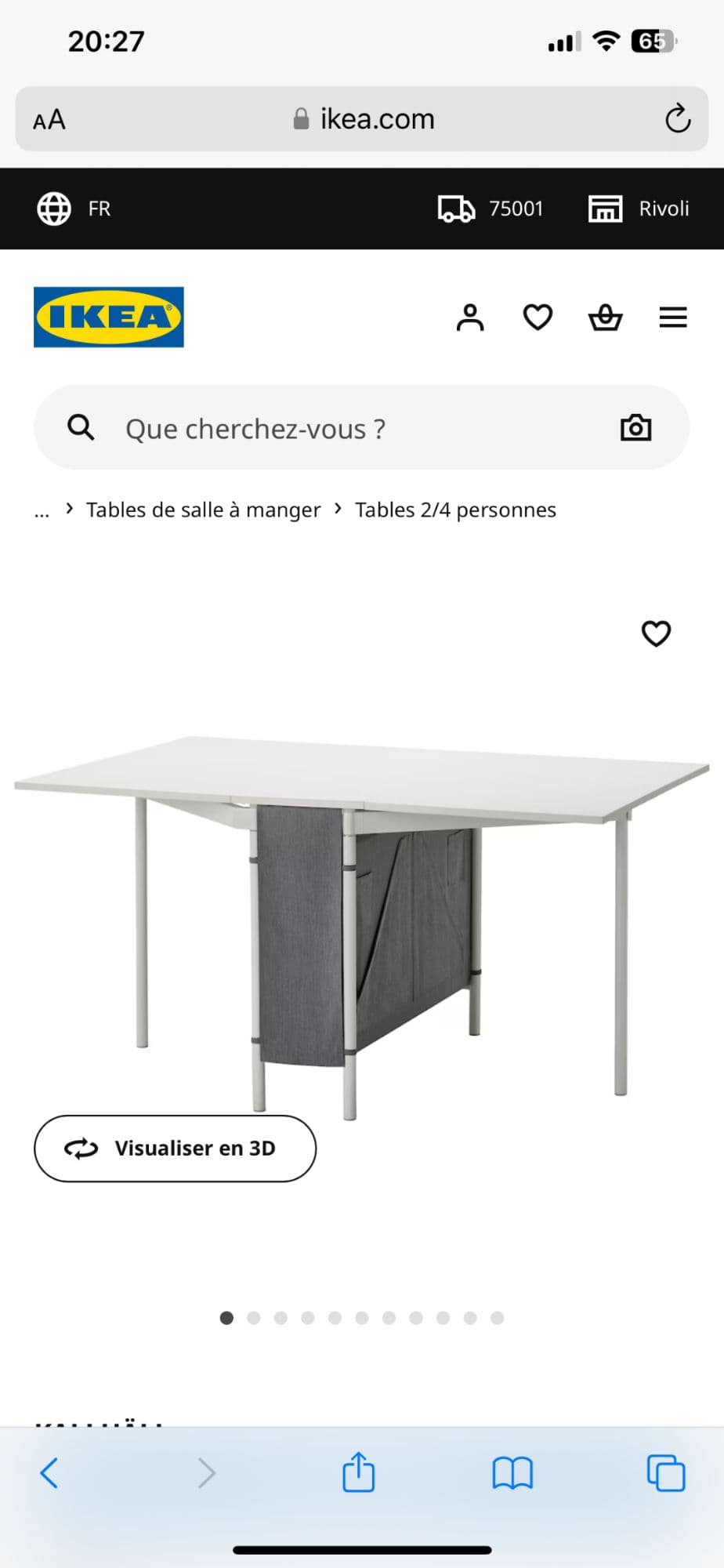 Table Ikea Pliable