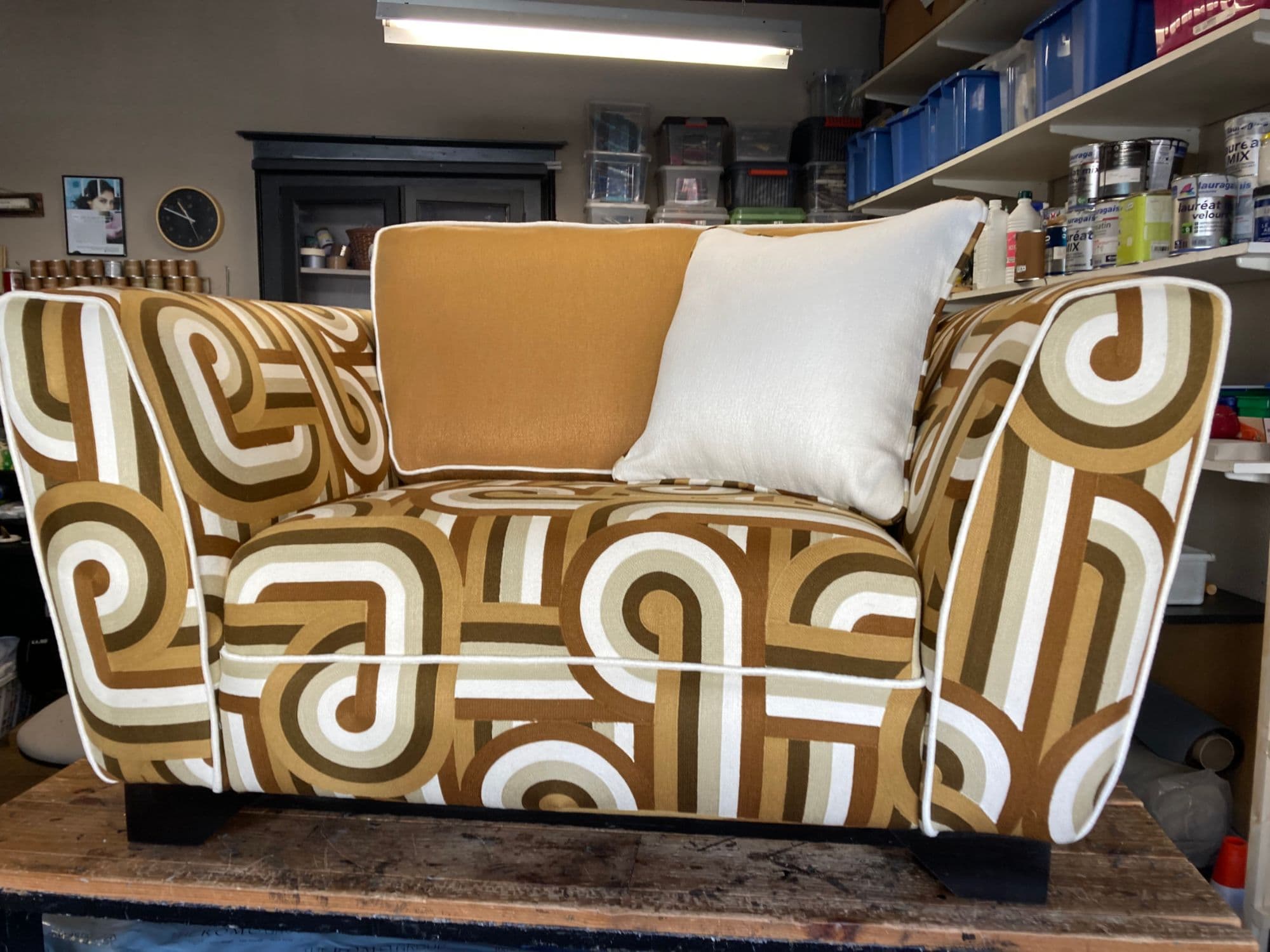 Fauteuil oversize multicolore