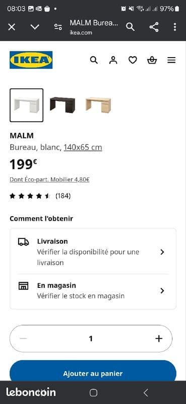 Bureau Ikea Malm