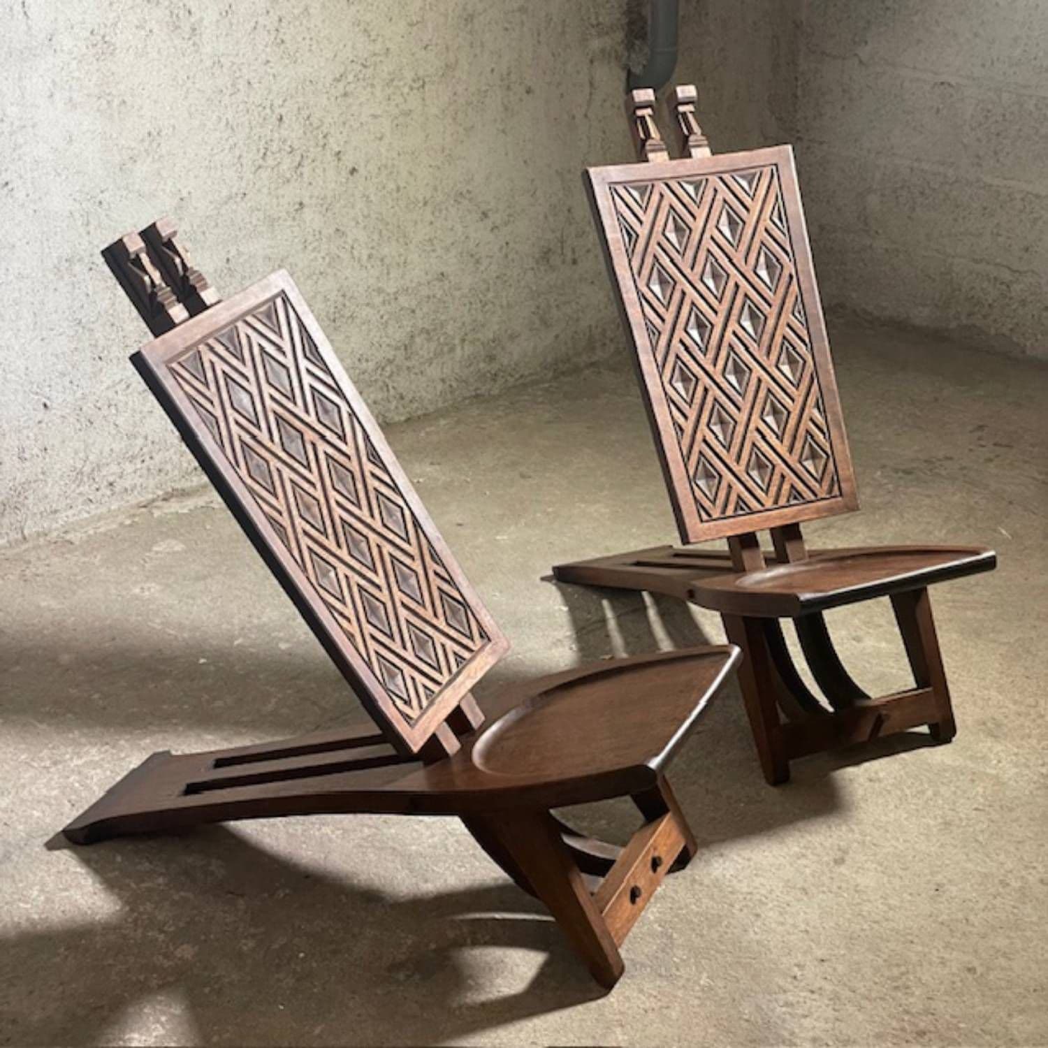 CHAISES PALABRES AFRICAINES BOIS PLIANTES