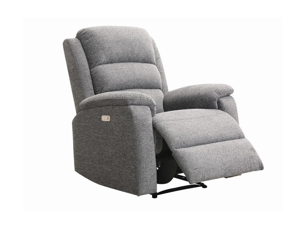 Fauteuil relax électrique NEVERS en tissu - Anthracite