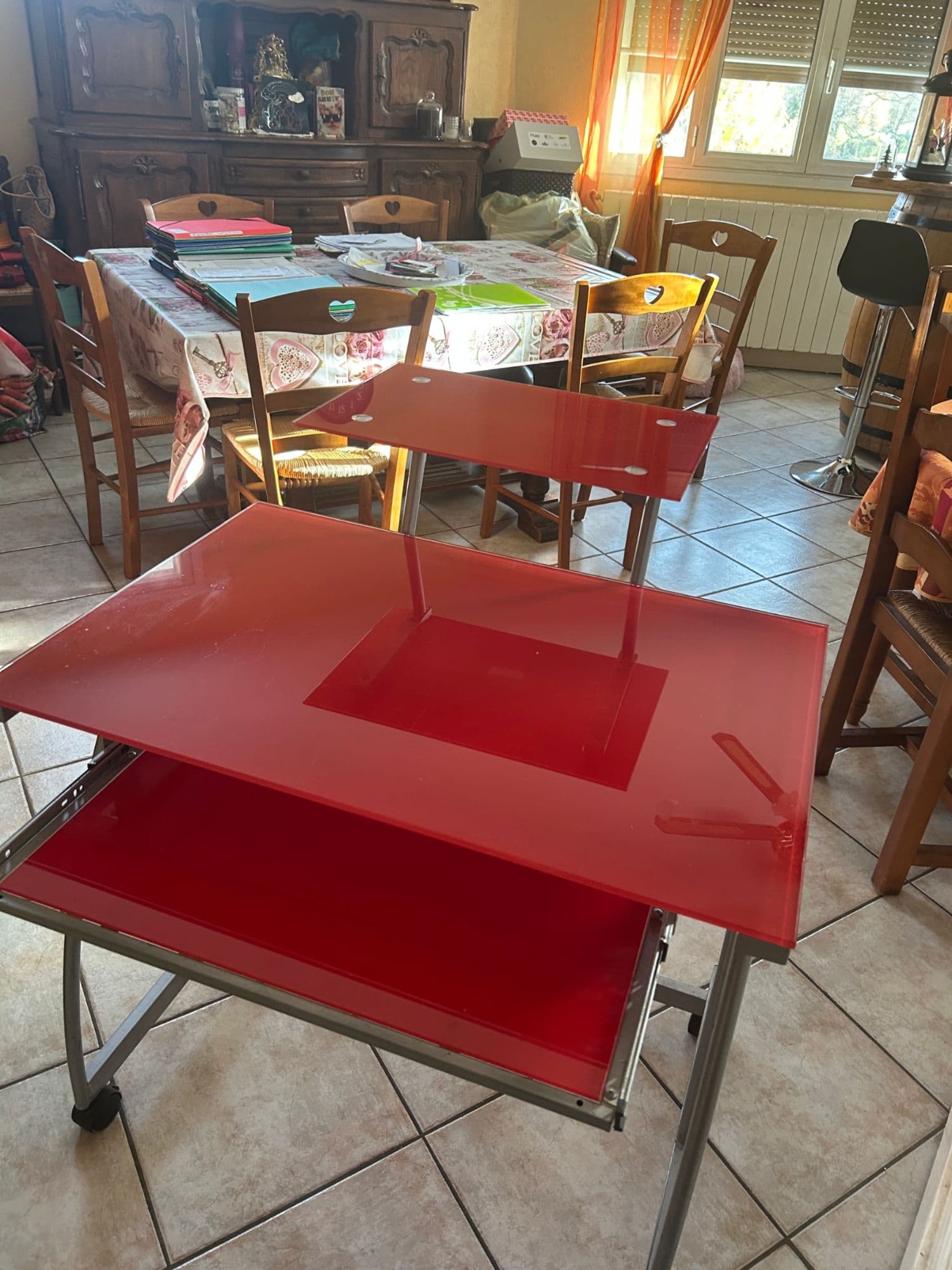 Bureau pour ordinateur et imprimante