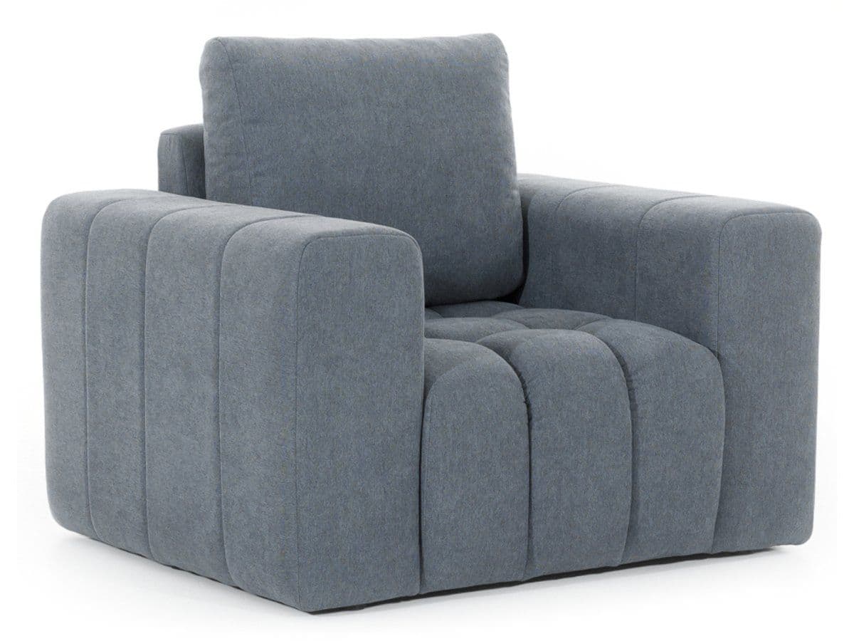 Fauteuil "Lazaro" - 108 x 89 x 85 cm - Gris