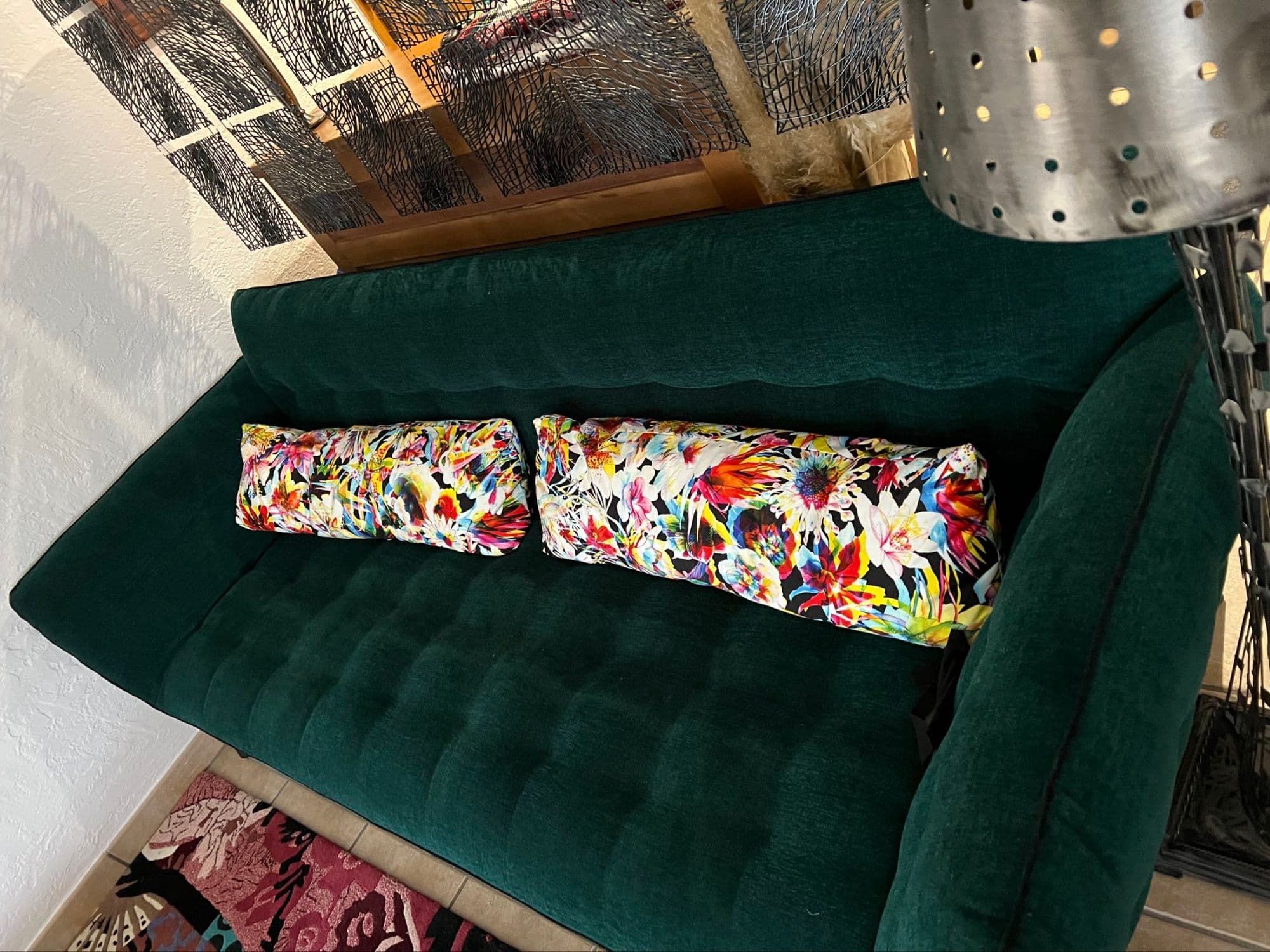 Magnifique Canapé Roche Bobois Vert Foncé État