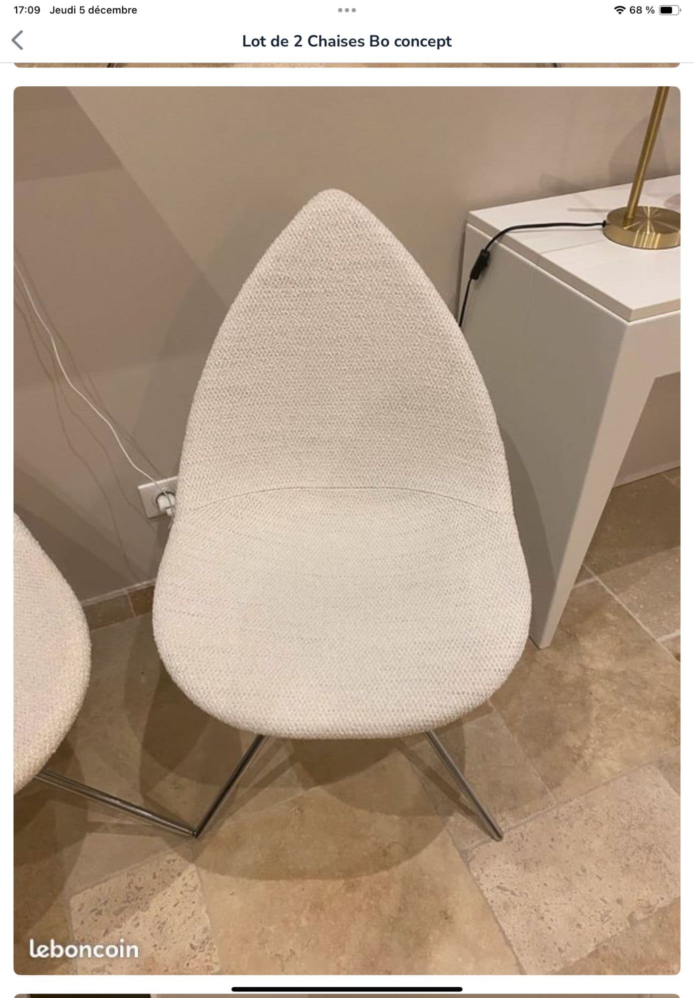 Lot de 2 chaises Bo concept