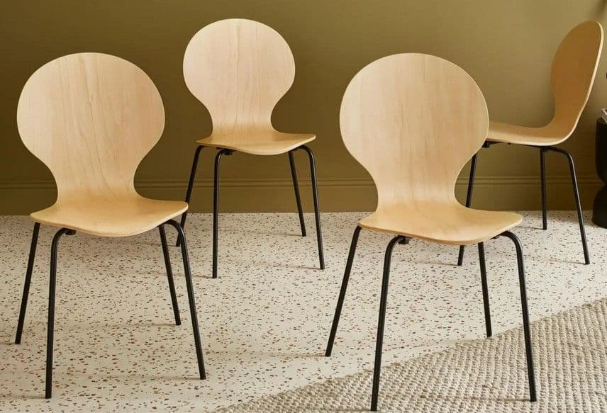 Lot De 4 Chaises Rétro Style Scandinave Naomi