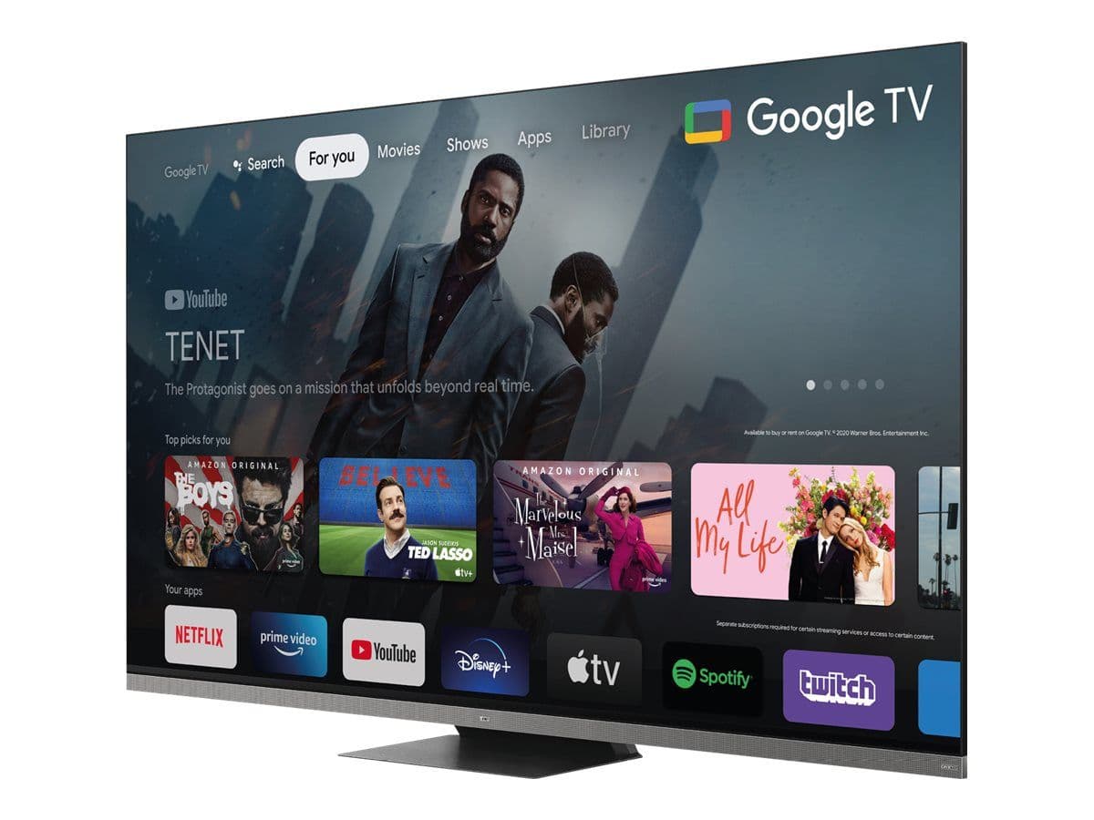 TCL 65C935 - 65" TV LCD rétro-éclairée par LED - QLED - Smart TV - Google TV - 4K UHD (2160p) 3840 x 2160 - HDR - Quantum Dot - Titane brossé