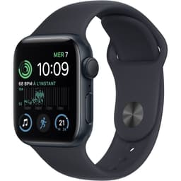 Apple Watch SE (2e génération) GPS - Boîtier Aluminium minuit 40 mm  - Bracelet Sport Minuit