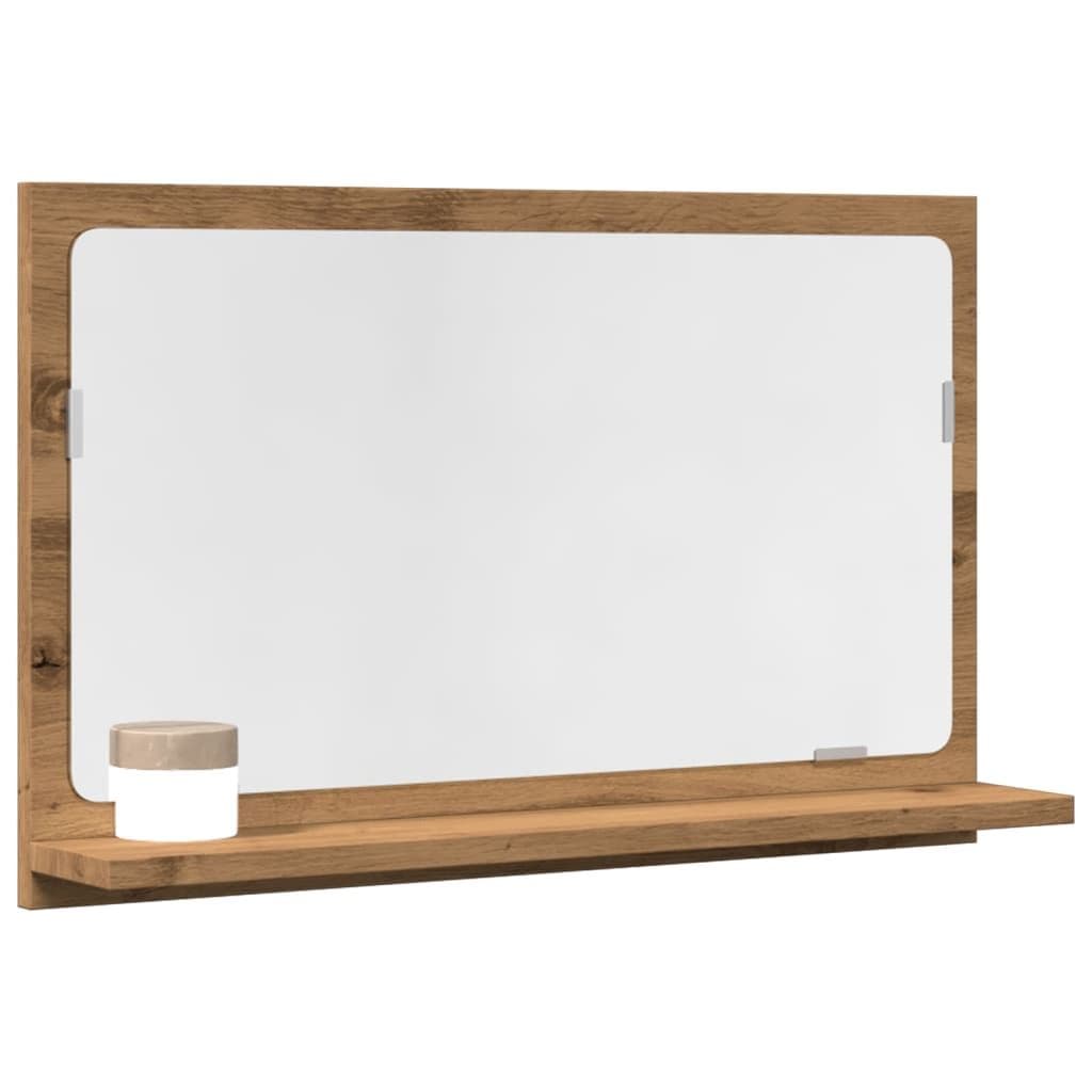VidaXL Armoire à miroir de salle de bain chêne artisanal 60x11x37 cm