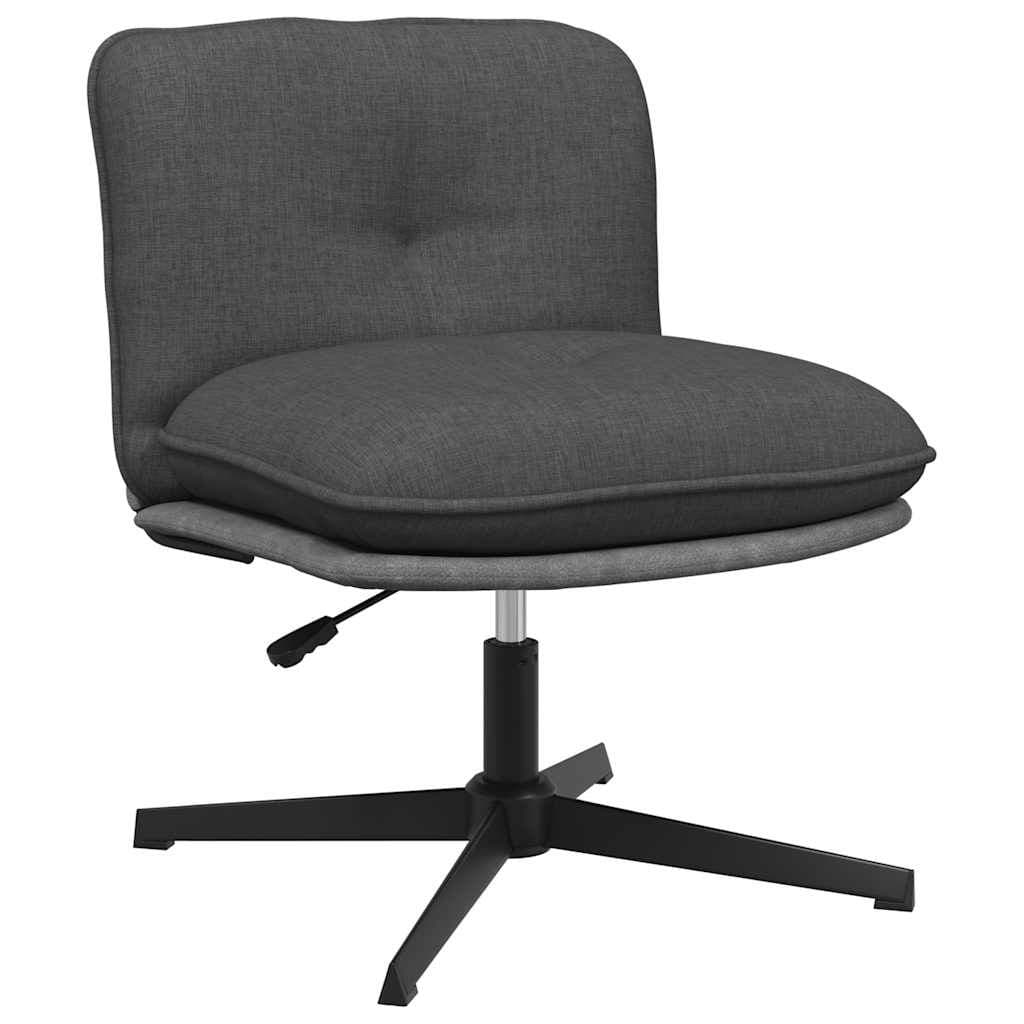 vidaXL Chaise pivotante de bureau Gris foncé Tissu