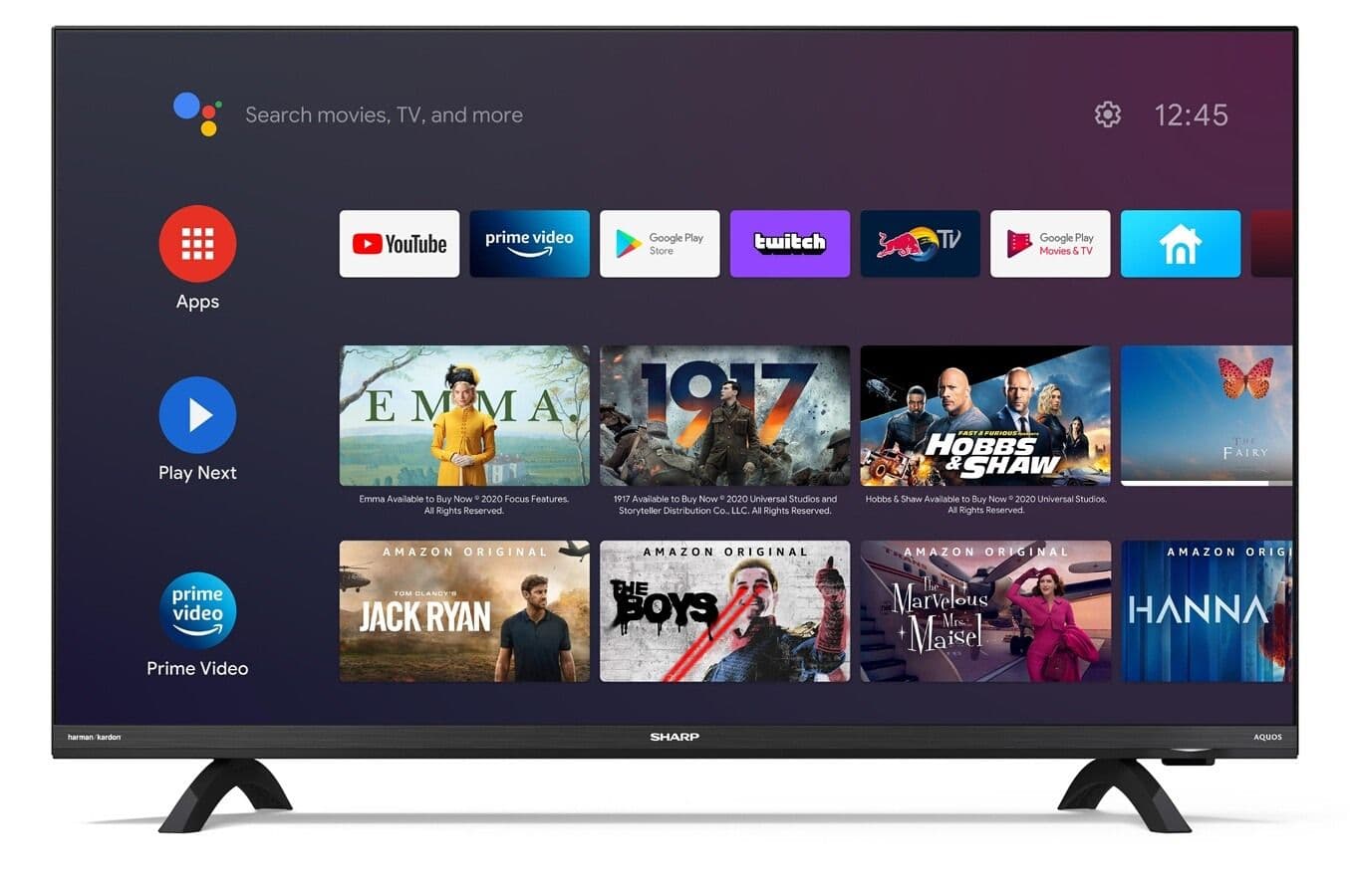 TV Sharp 32DI3E 32" LED HD Android TV Harman Kardon Noir