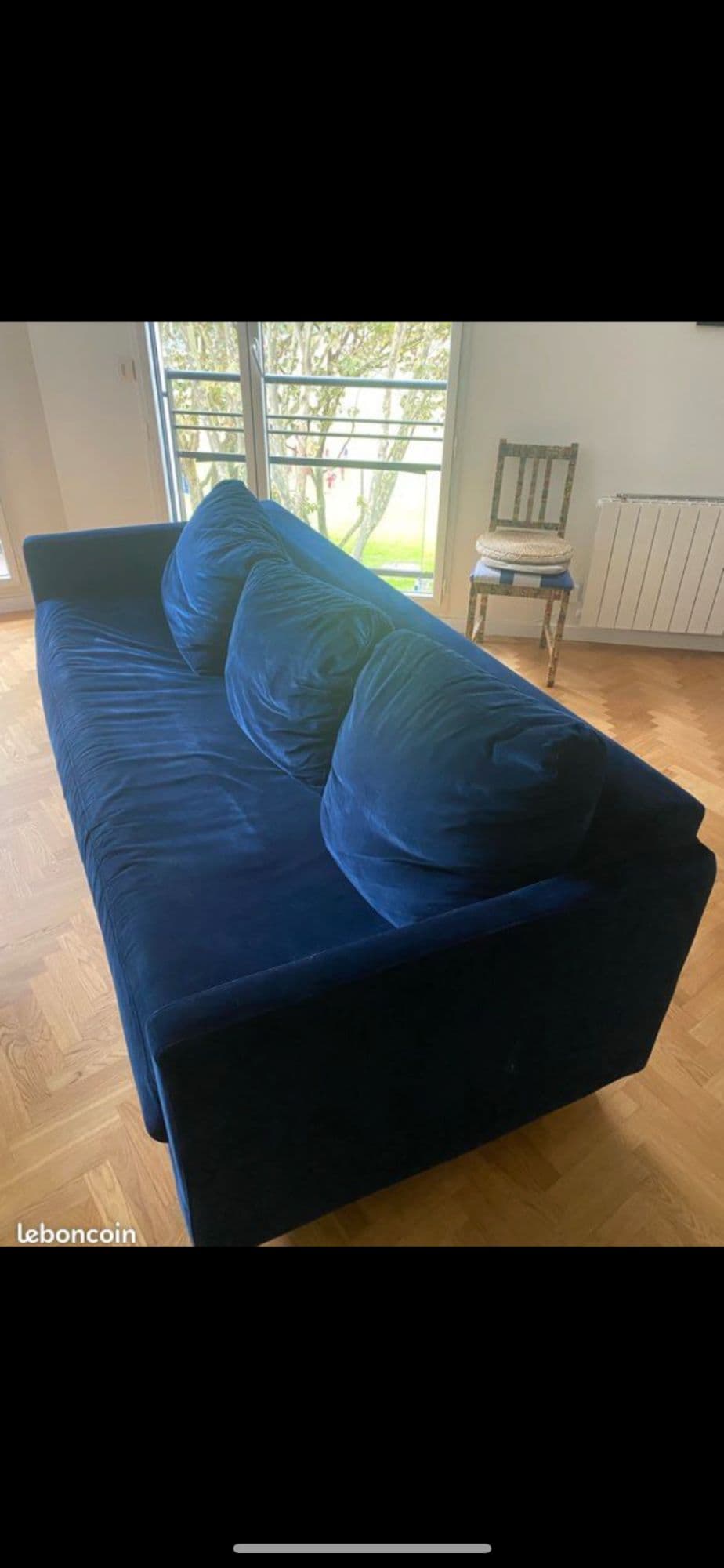 Canapé Convertible Velours Bleu Maison Du Monde