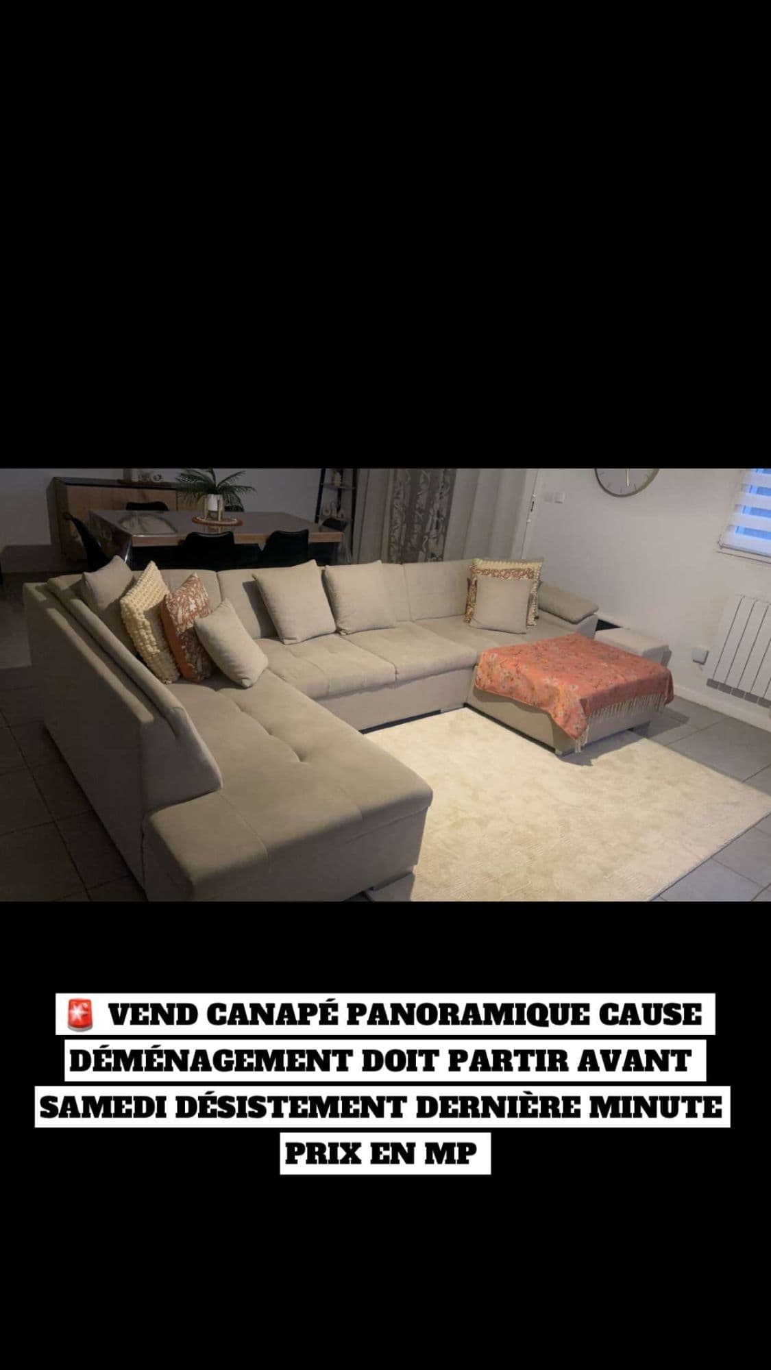 Canapé Beige Panoramique