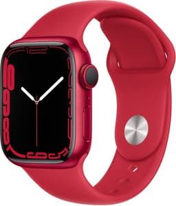 Apple Watch Series 7 (GPS) - Boitier 41 mm Aluminium Rouge avec Bracelet Sport Rouge
