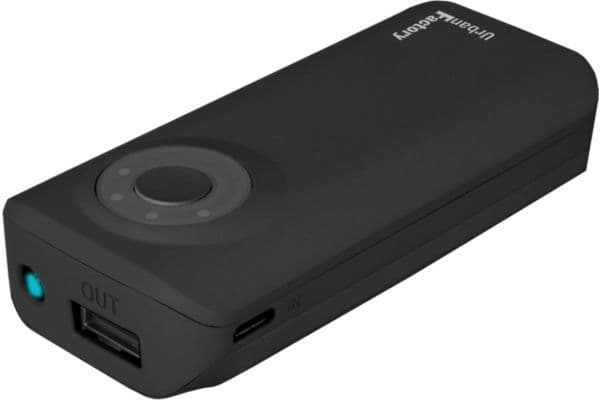 Urban Factory Power Bank Emergency 4400 Mah Black - Banque D'alimentation - 4400 Mah - 1.5 A (Usb) - Sur Le Câble : Micro-Usb - Noir