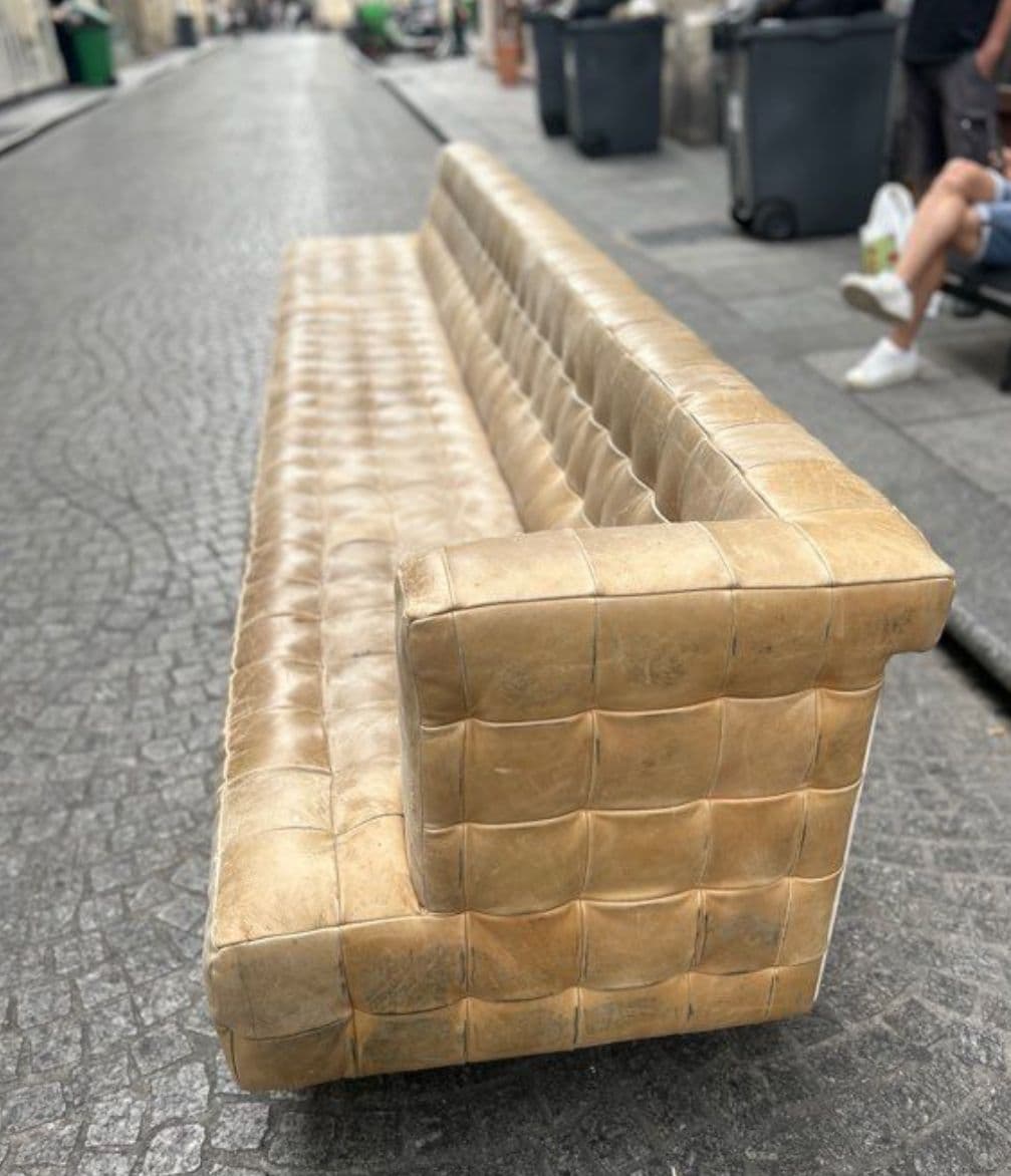 Banquette En Cuir Beige
